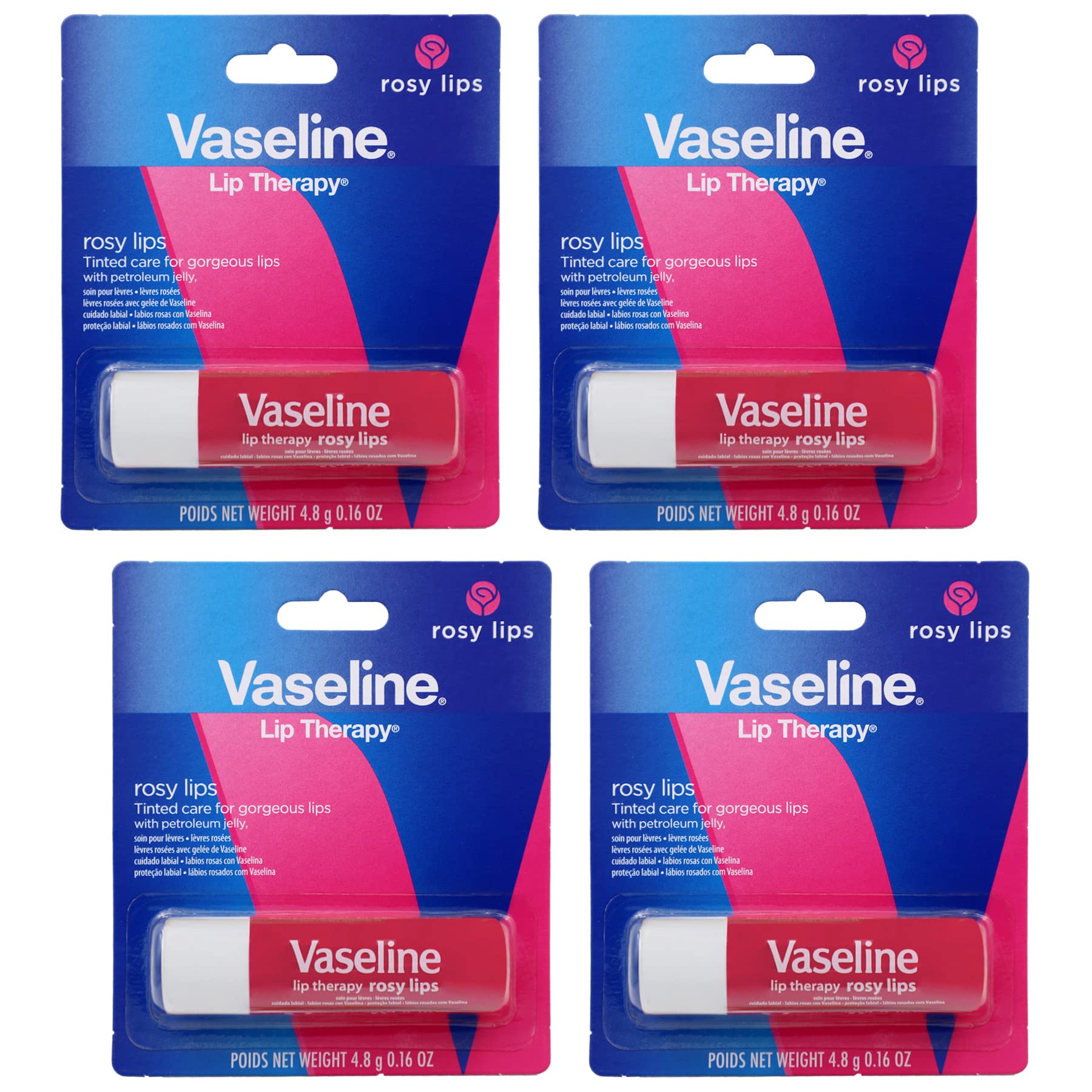 Vaseline Lip Therapy Rosy stick applying a rosy tint for hydration