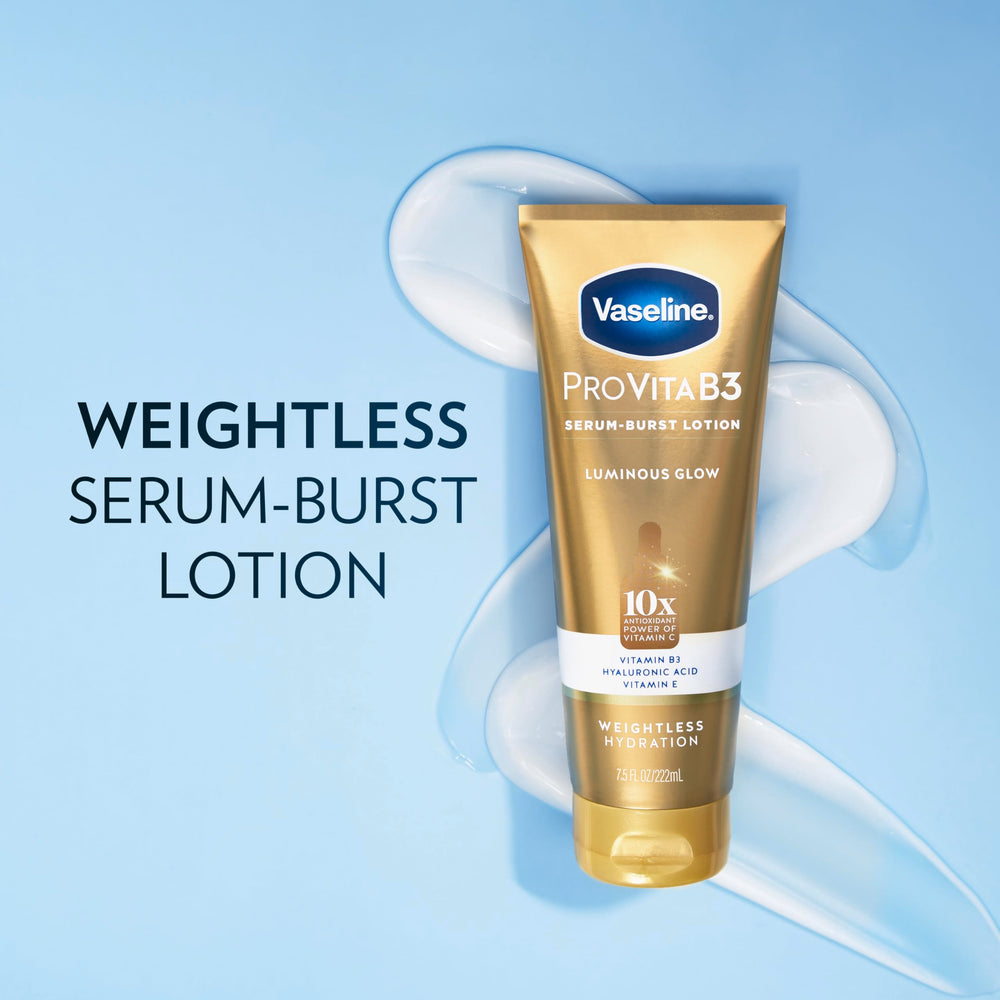 Vaseline Niacinamide Serum Burst Application distributes a quick, light spread
