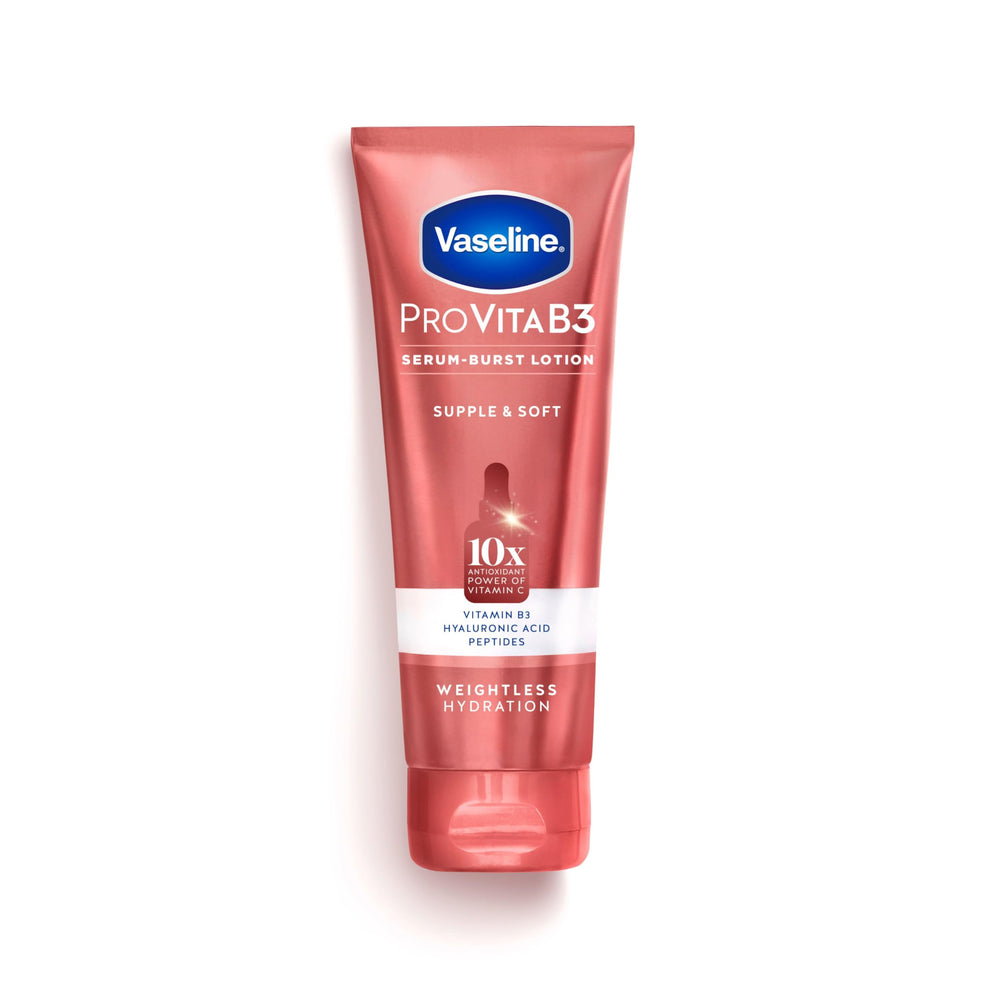 Vaseline Pro VitaB3 Serum Burst Lotion bottle for daily, weightless hydration