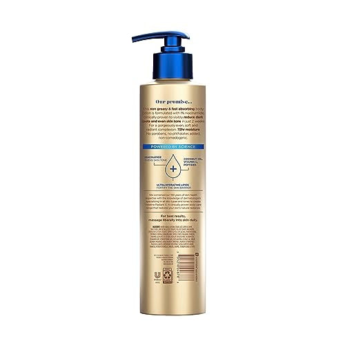 Vaseline Radiant X lotion pump for easy daily application.