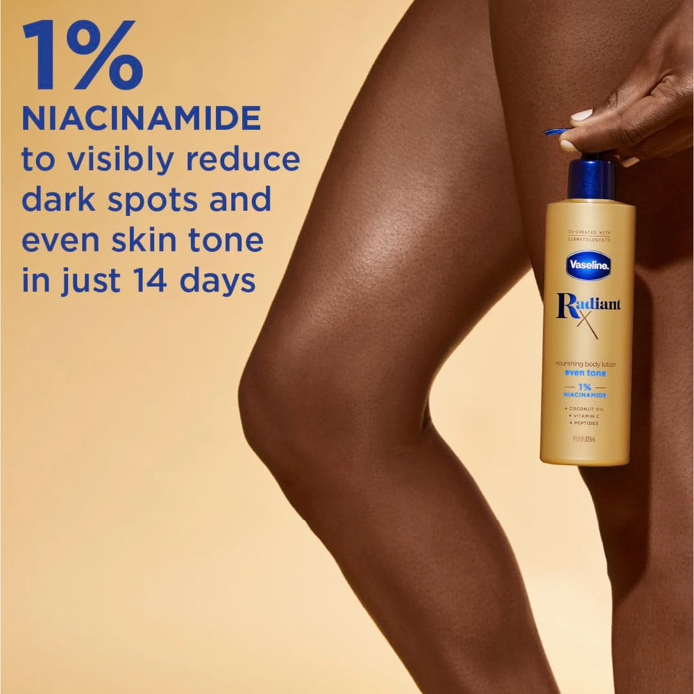 Vaseline Radiant X Replenishing Hydrating Body Oil for extra moisture.