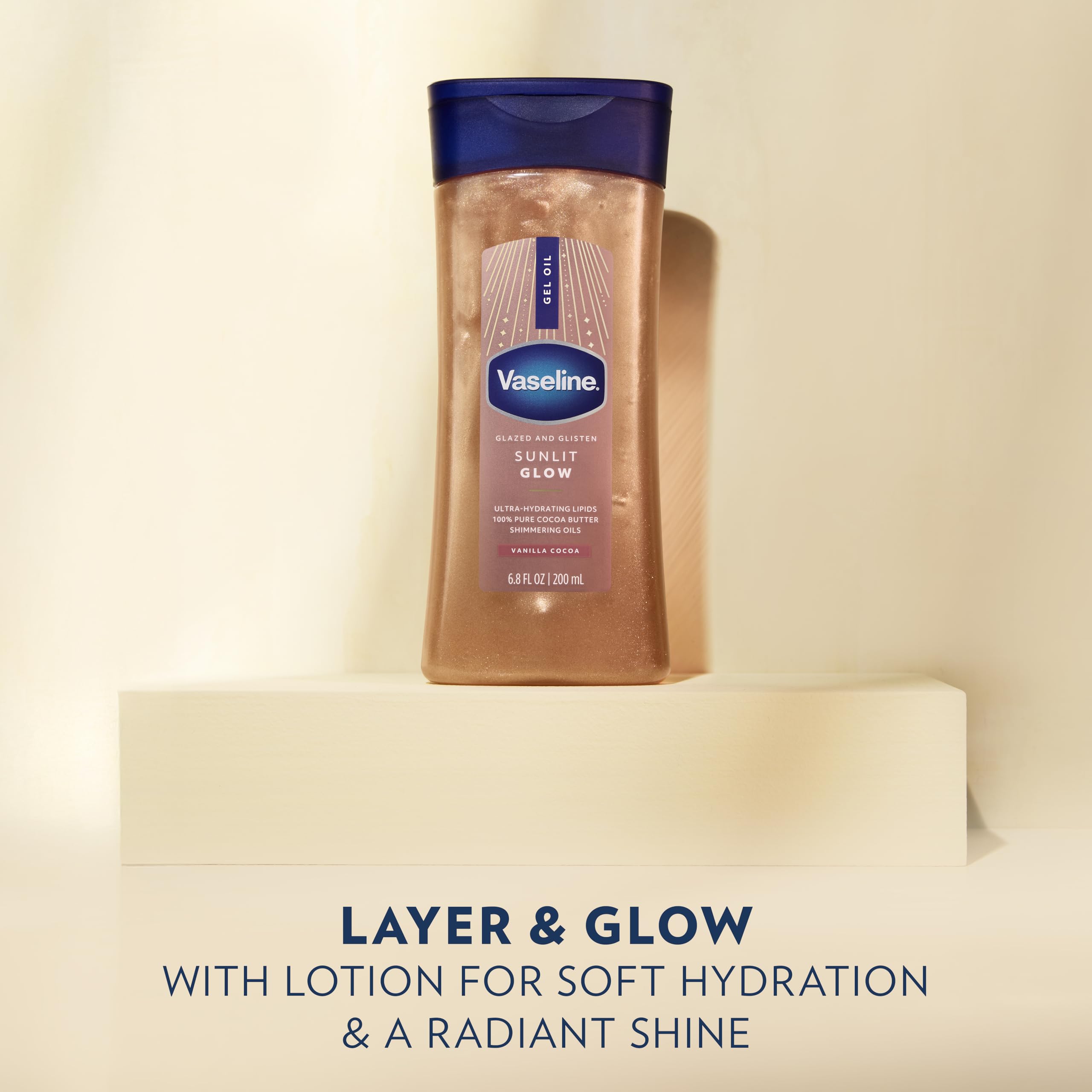 Vaseline silky glow finish leaves a non-greasy, dewy look.