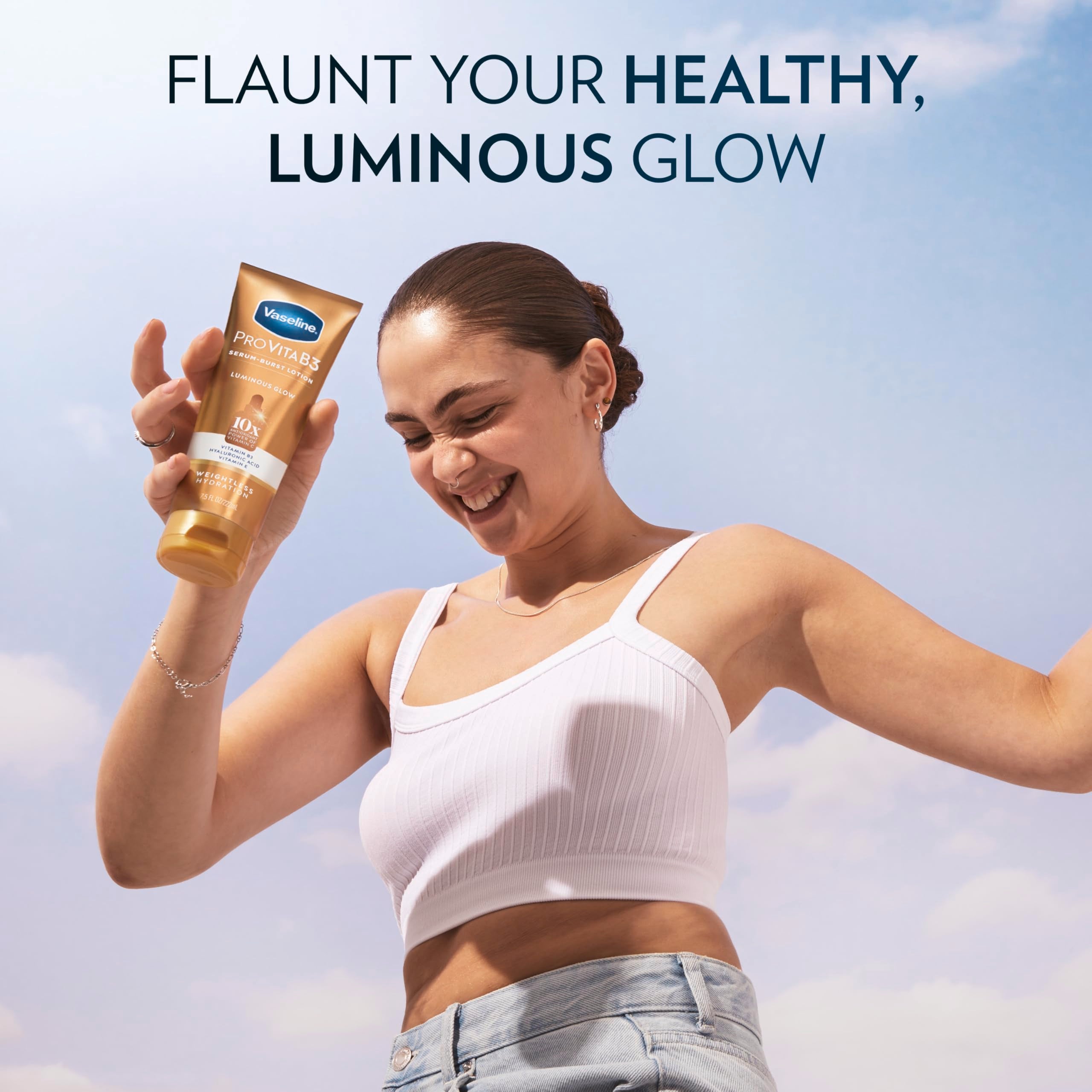 Vaseline Vitamin E Serum Glow adds radiant, healthy-looking skin