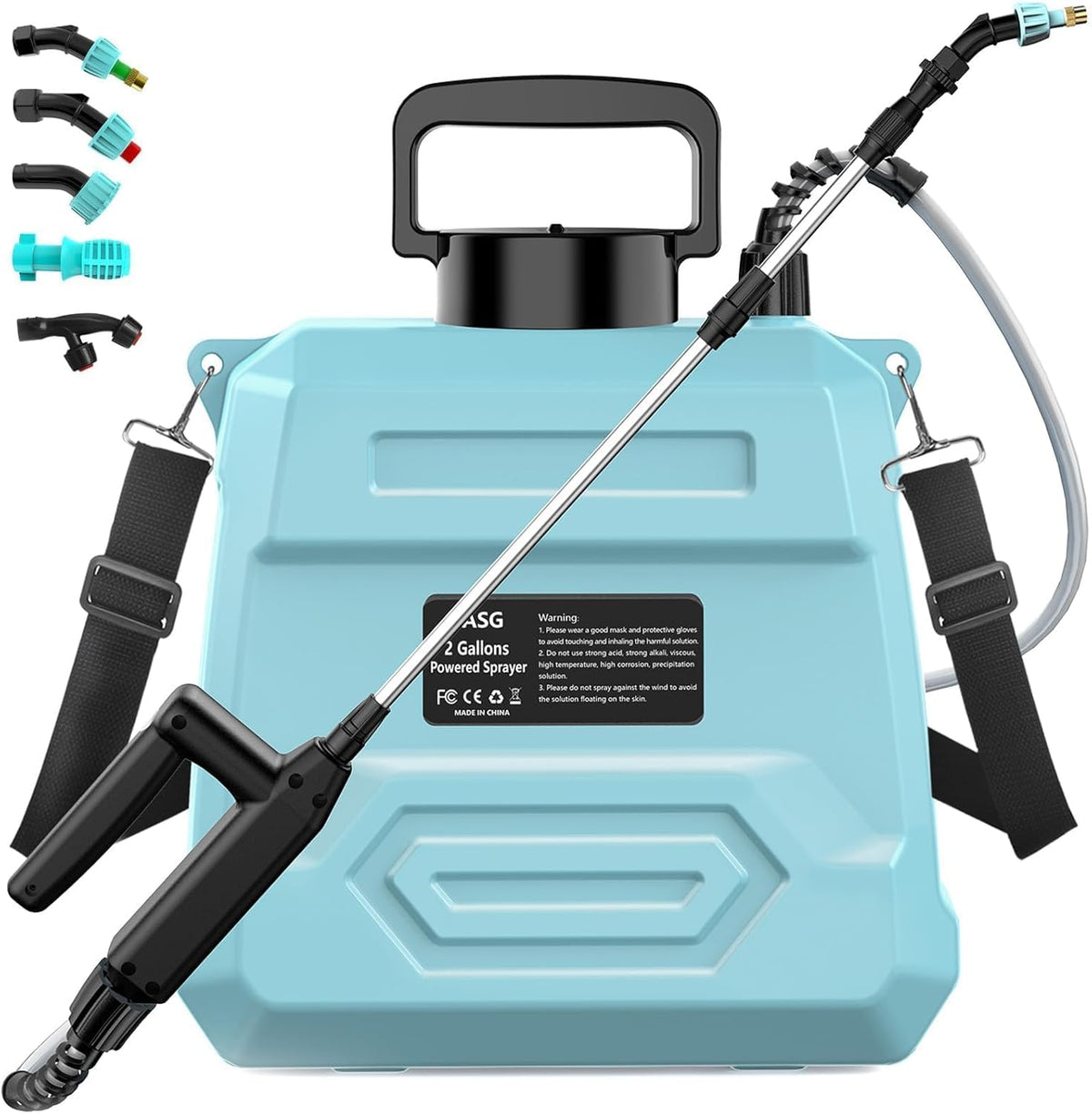 VASG battery-powered garden sprayer with 2-gallon capacity for efficient lawn care.