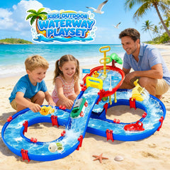 VATOS outdoor water table in backyard demonstrates versatile use outdoors.