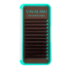 VAVALASH dark brown lash extensions with CC curl for 8–15 mm length.
