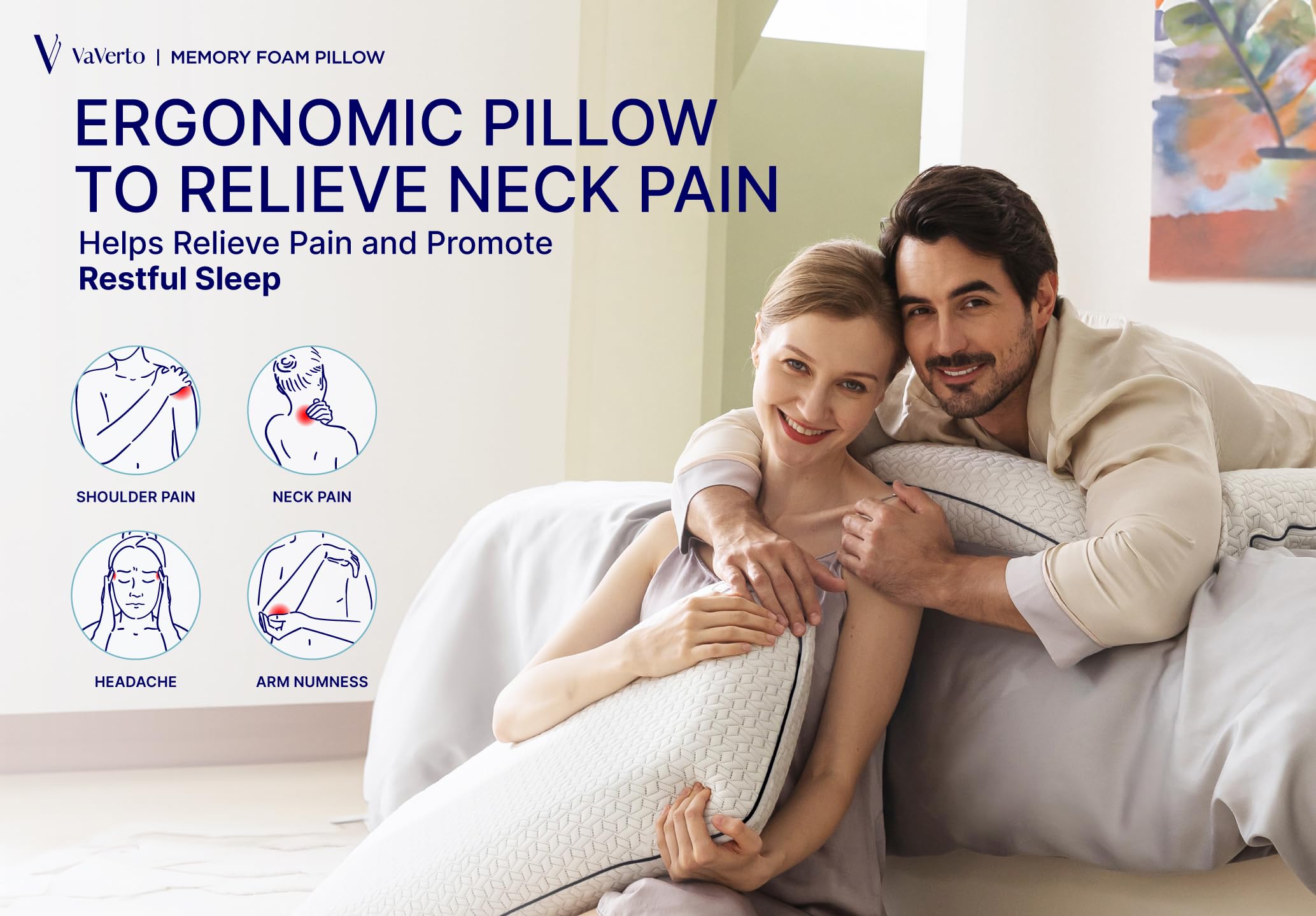 Vaverto washable pillow cover ready for easy hygiene and maintenance.