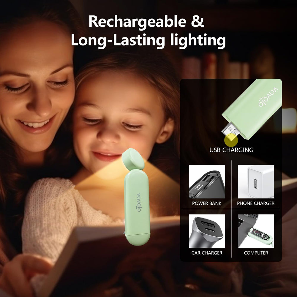 VAVOFO book light battery indicator showing charging status