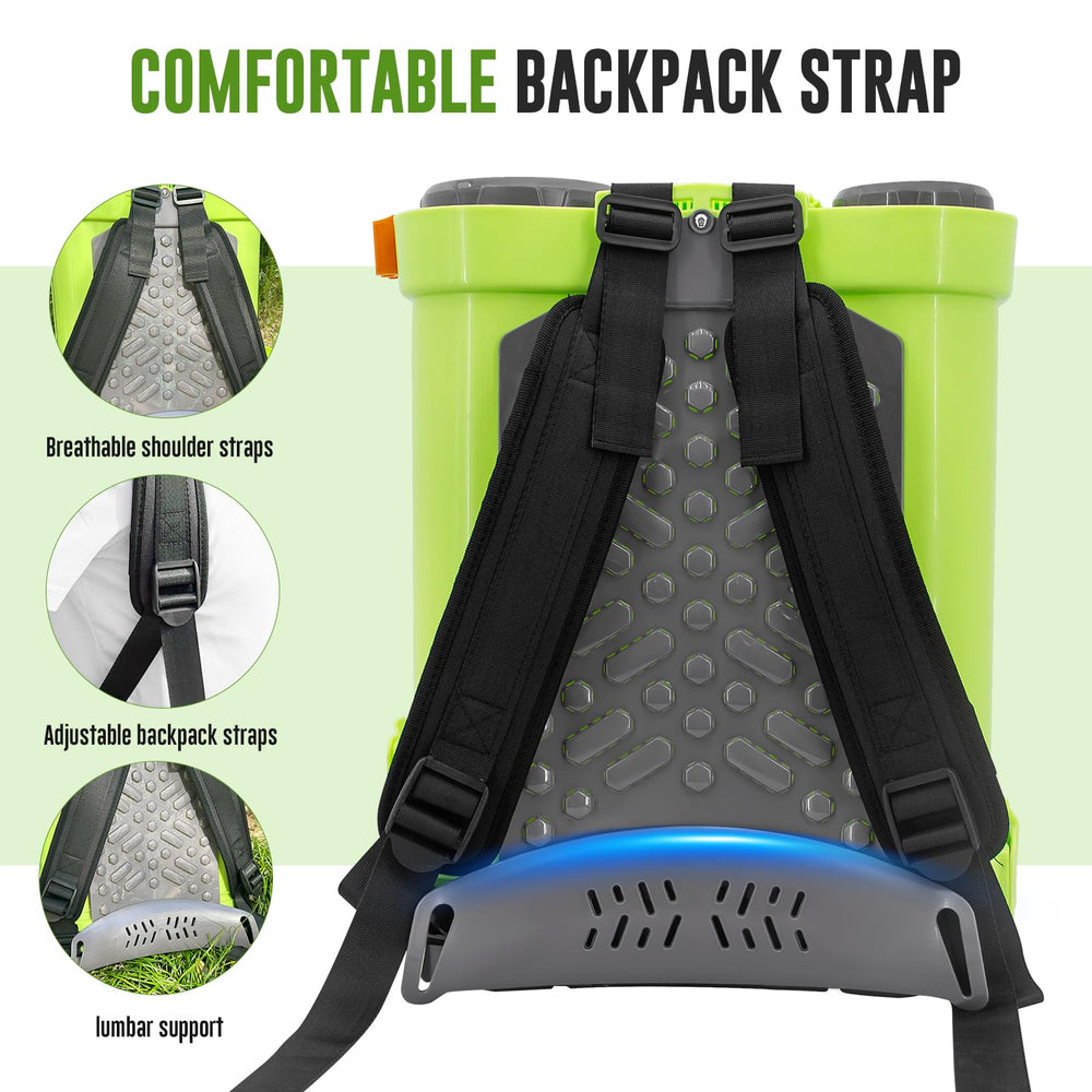 VAXMAY padded backpack straps provide comfortable all-day spraying.
