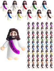 Vbiuox Little Jesus Figure with colorful sash—compact, colorfast for church events