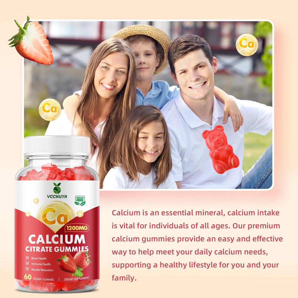 VCCHUYH Daily calcium routine with tasty gummies.