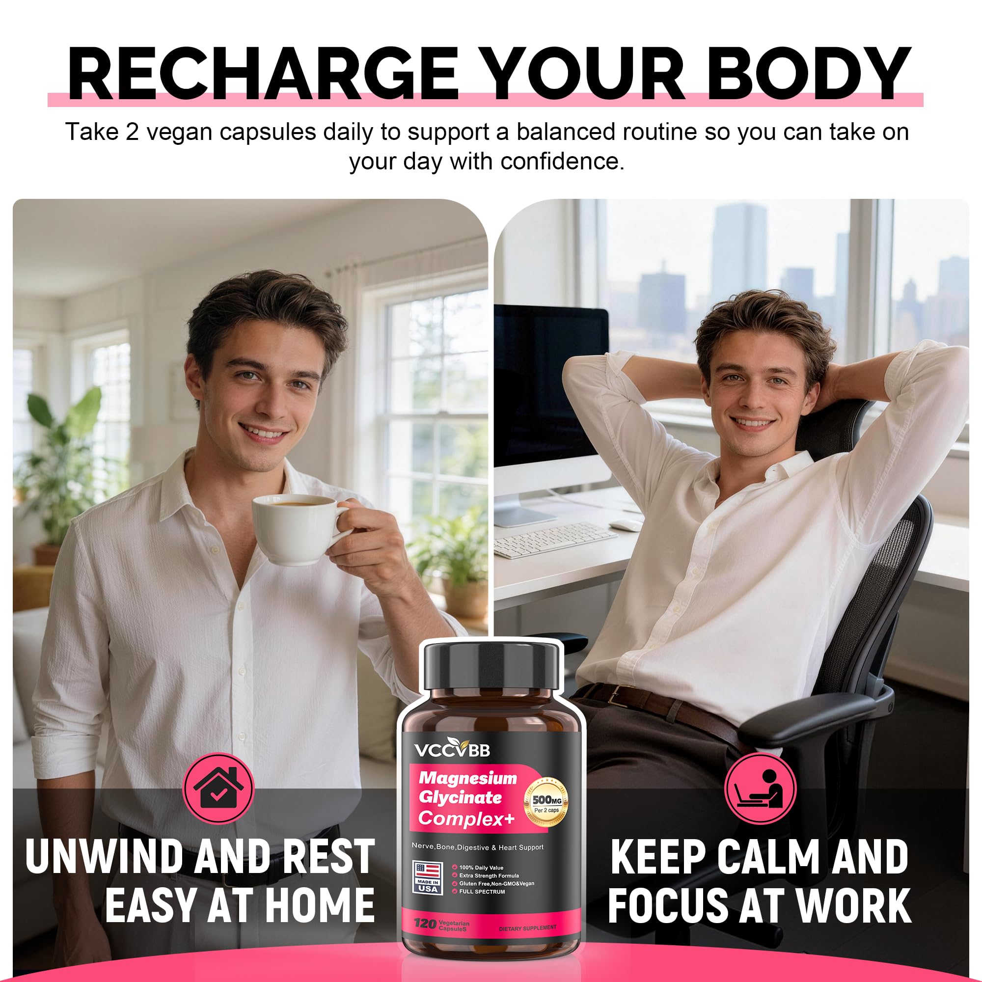 VCCVBB Magnesium Complex travel pack fits on-the-go routines.