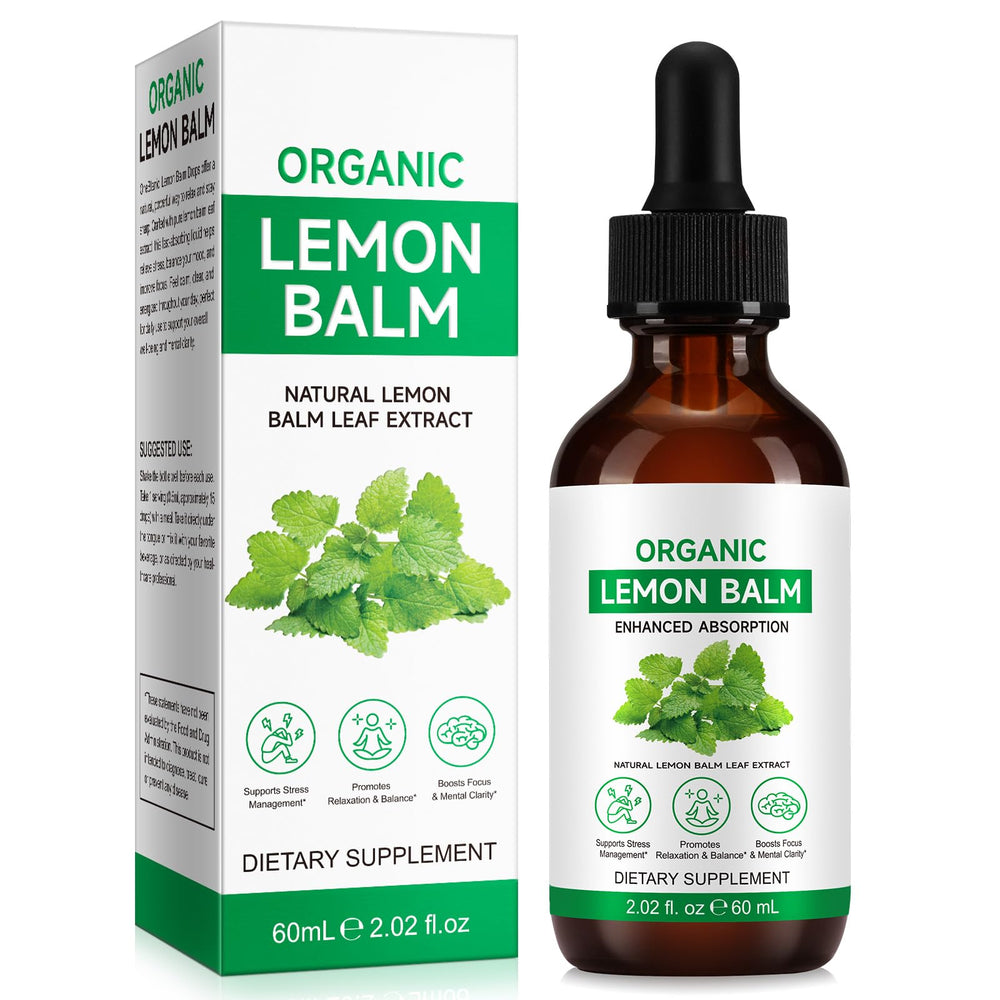 Vceeoy Lemon Balm drops under the tongue for quick calm and clarity