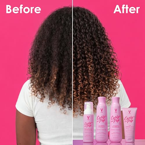 V&amp;CO Curly Pop curl definition visible after use.