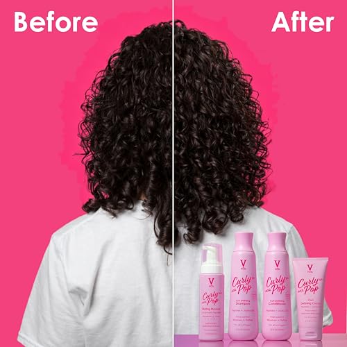 V&CO Curly Pop curls after image demonstrates enhanced definition and bounce.