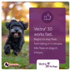 Vectra 3D drying on coat showing non-greasy fragrance-free finish