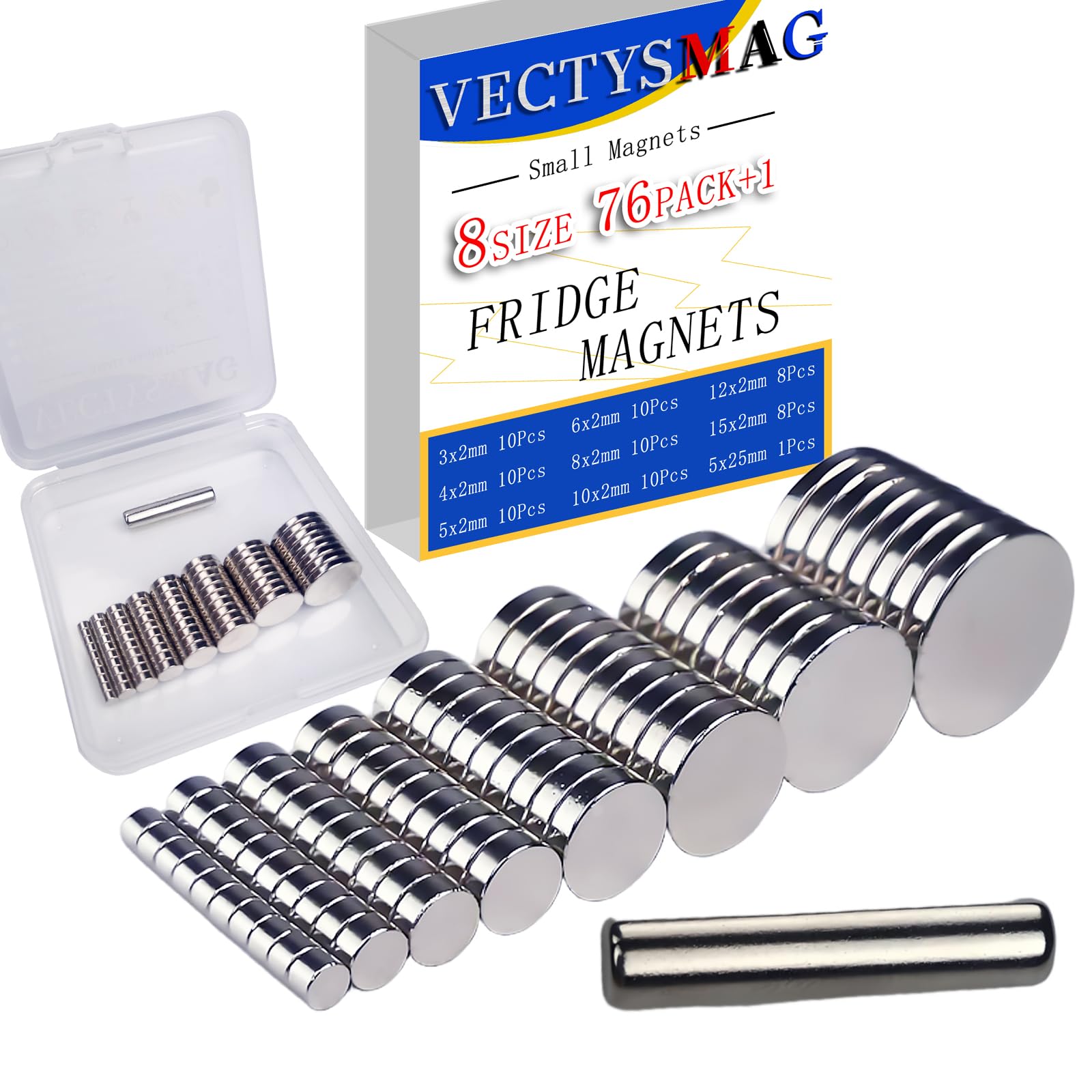 Vectysmag 76-pack magnets and wand in use for precise craft assembly.