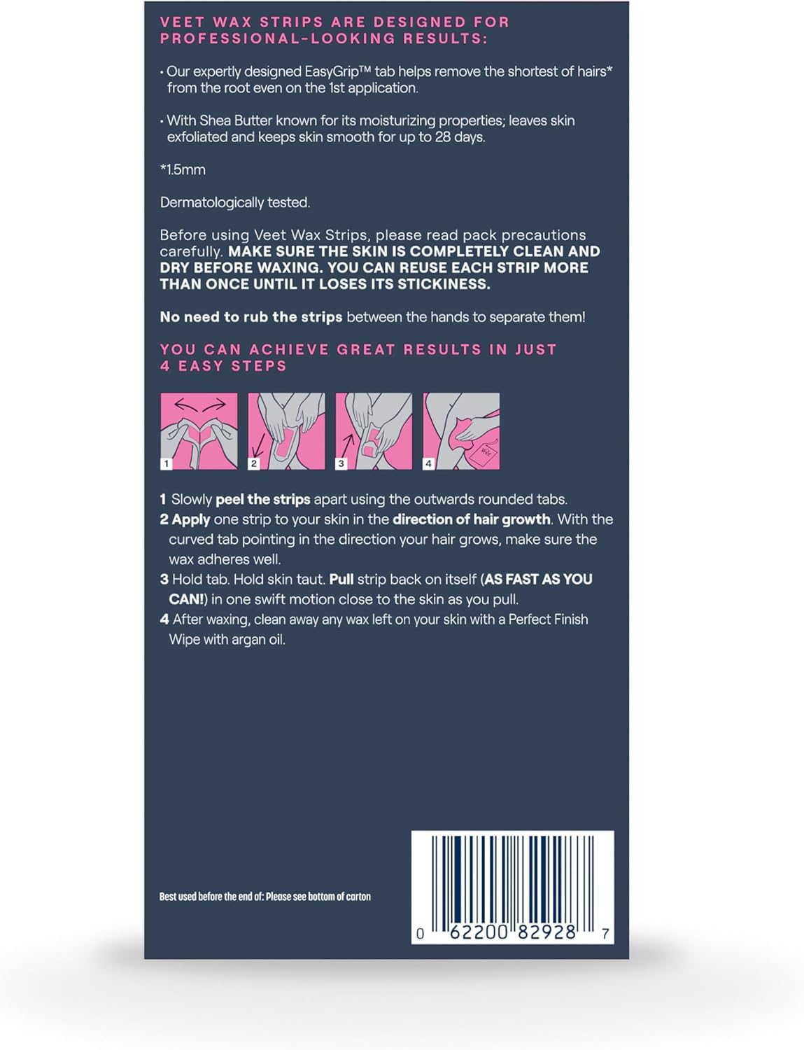 Veet bikini-area wax application demonstrates target use