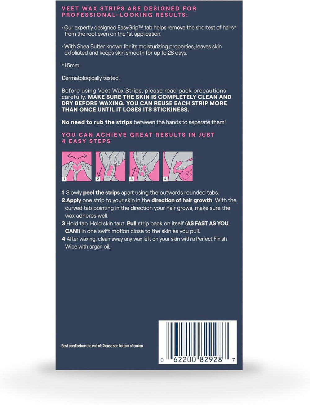 Veet bikini-area wax application demonstrates target use