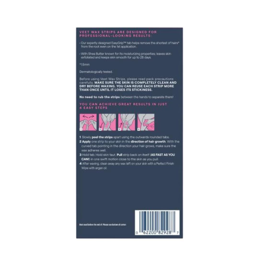 Easy-GelWax technology helps strips grip hairs effectively