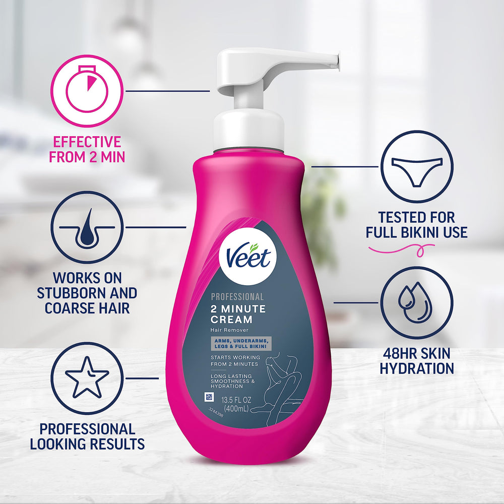Veet full bikini area removal showing smooth, beach-ready skin