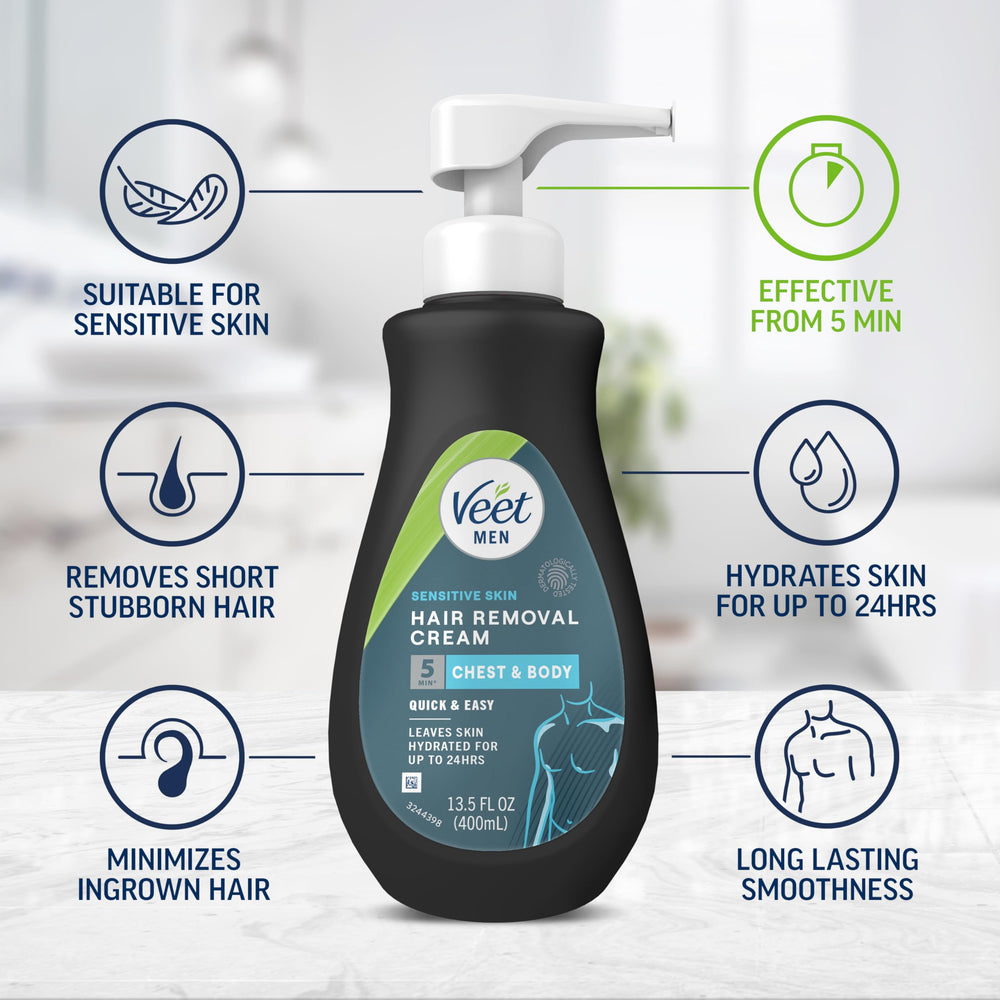 Veet Men's Hair Removal Gel Cream arms use for simple grooming.