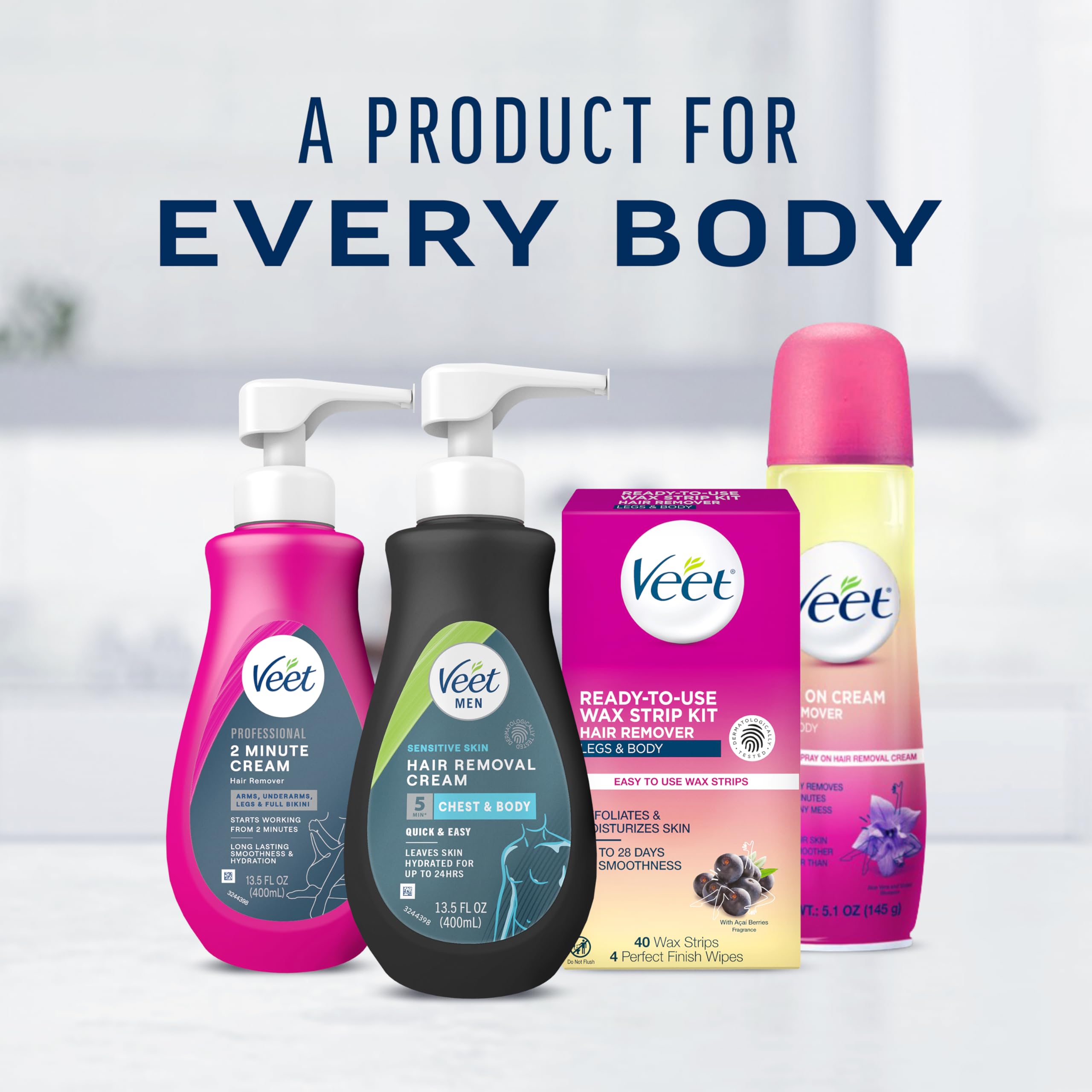Veet Men's Hair Removal Gel Cream quick action sample image highlights fast results.