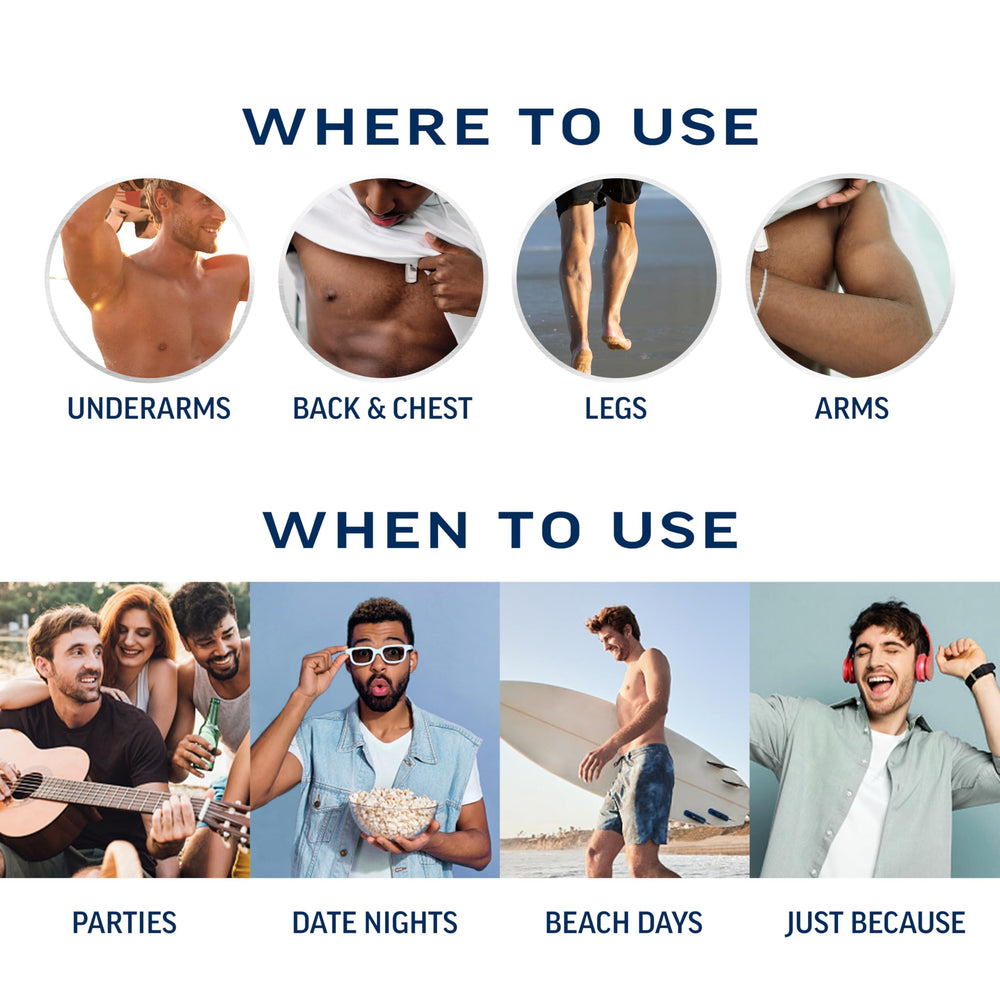 Veet Men's Hair Removal Gel Cream spatula included for easy removal.