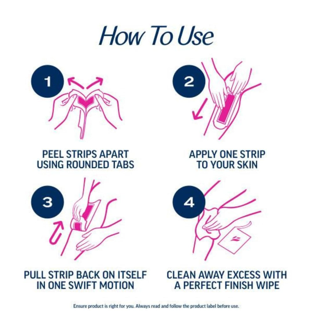 Veet sensitive formula wax strip close-up with shea butter