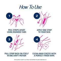 Veet sensitive formula wax strip close-up with shea butter