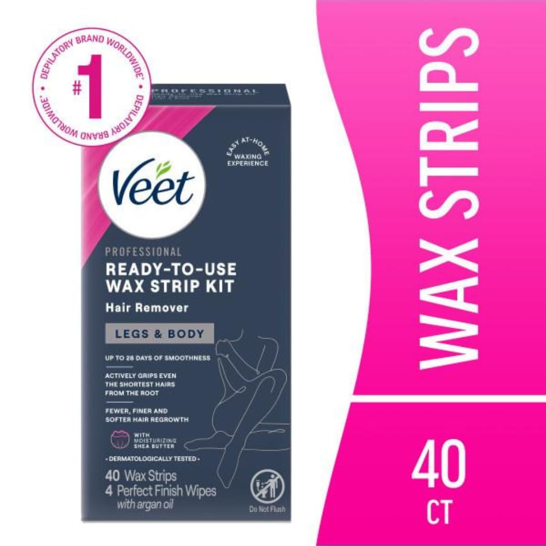 Smooth skin after waxing with Veet kit