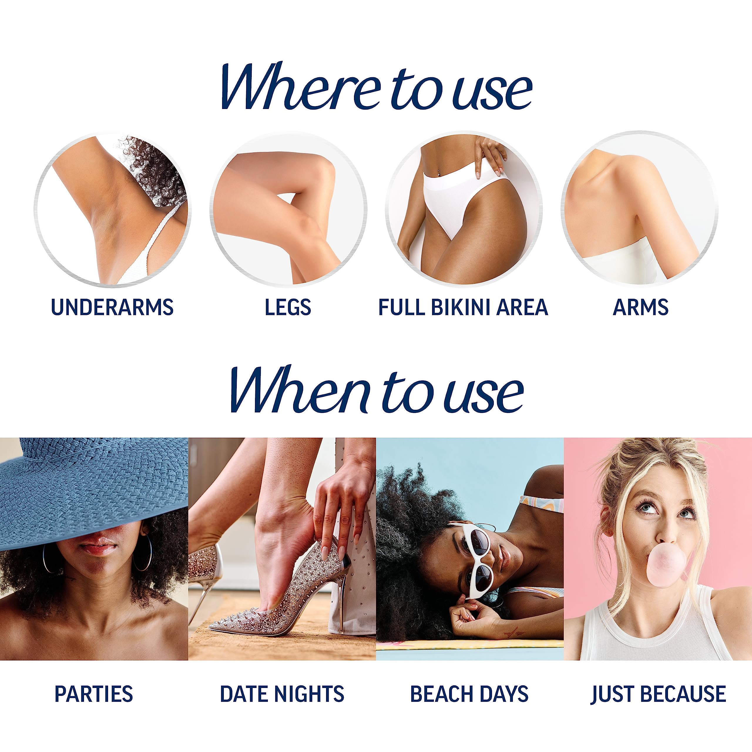 Veet underarms after use shows even, soft skin