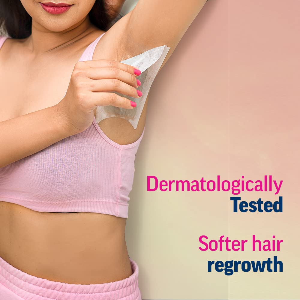 Veet waxing kit in-use application showing smooth hair removal.