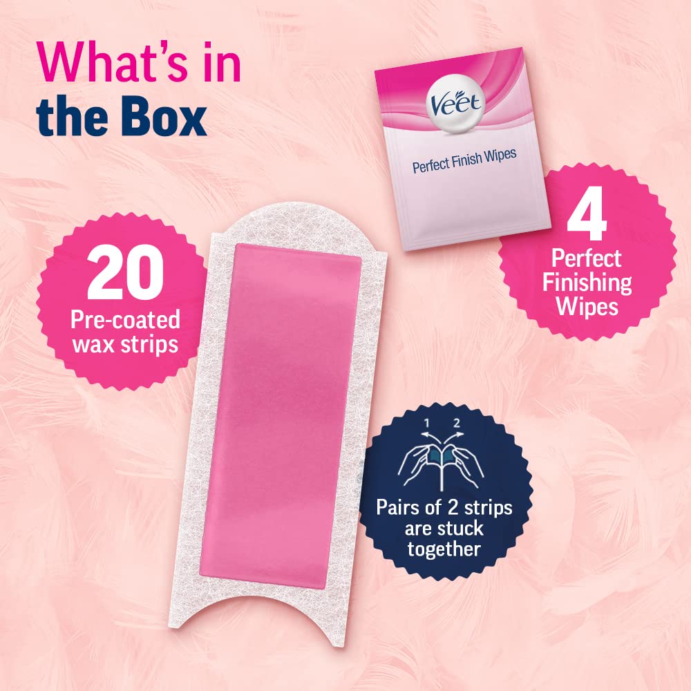 Veet waxing kit removes hair as short as 1.5 mm.