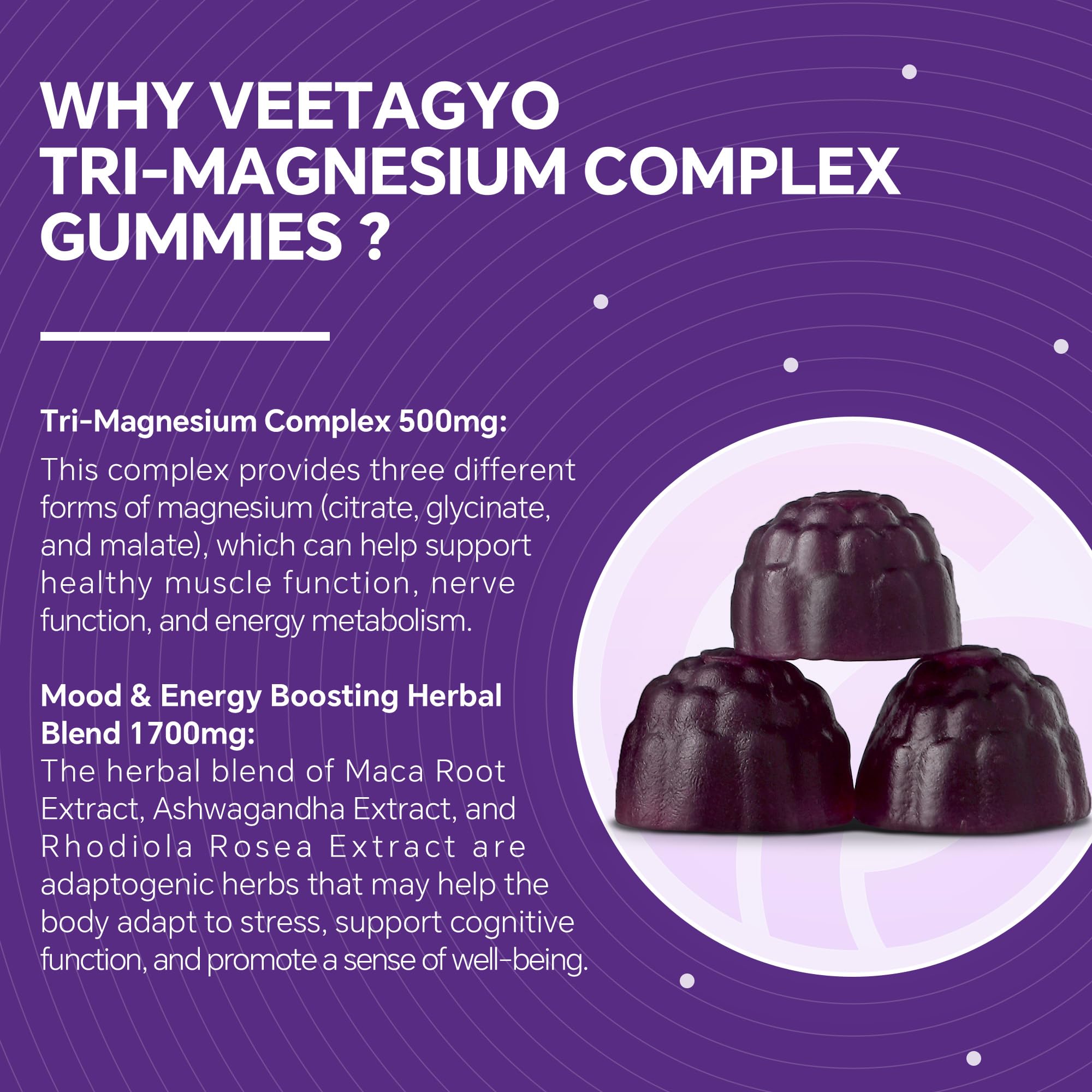 VEETAGYO botanical blend supports stress relief and energy.