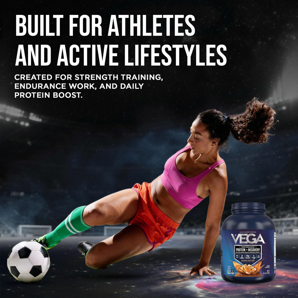Vega Non-GMO, Gluten-Free, Vegan icons on packaging.