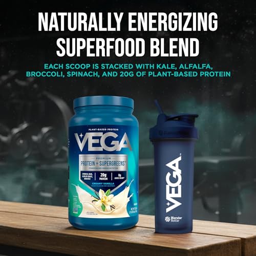 Broccoli ingredient close-up in Vega greens blend highlights nutrient-rich ingredients.