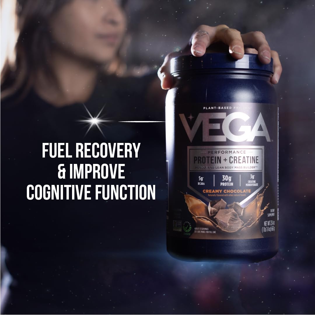 Vega Protein and Creatine shake being poured into glass