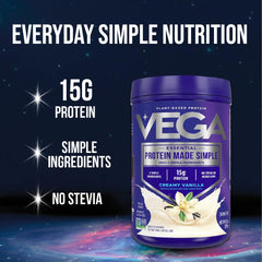 Vega Protein Made Simple strawberry banana tub for delicious blended drinks