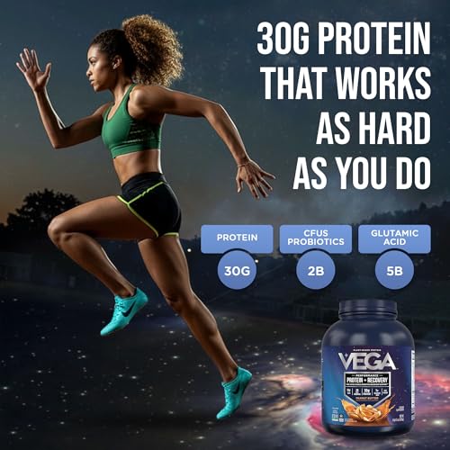 Vega shake-ready serving in a glass shows creamy texture.