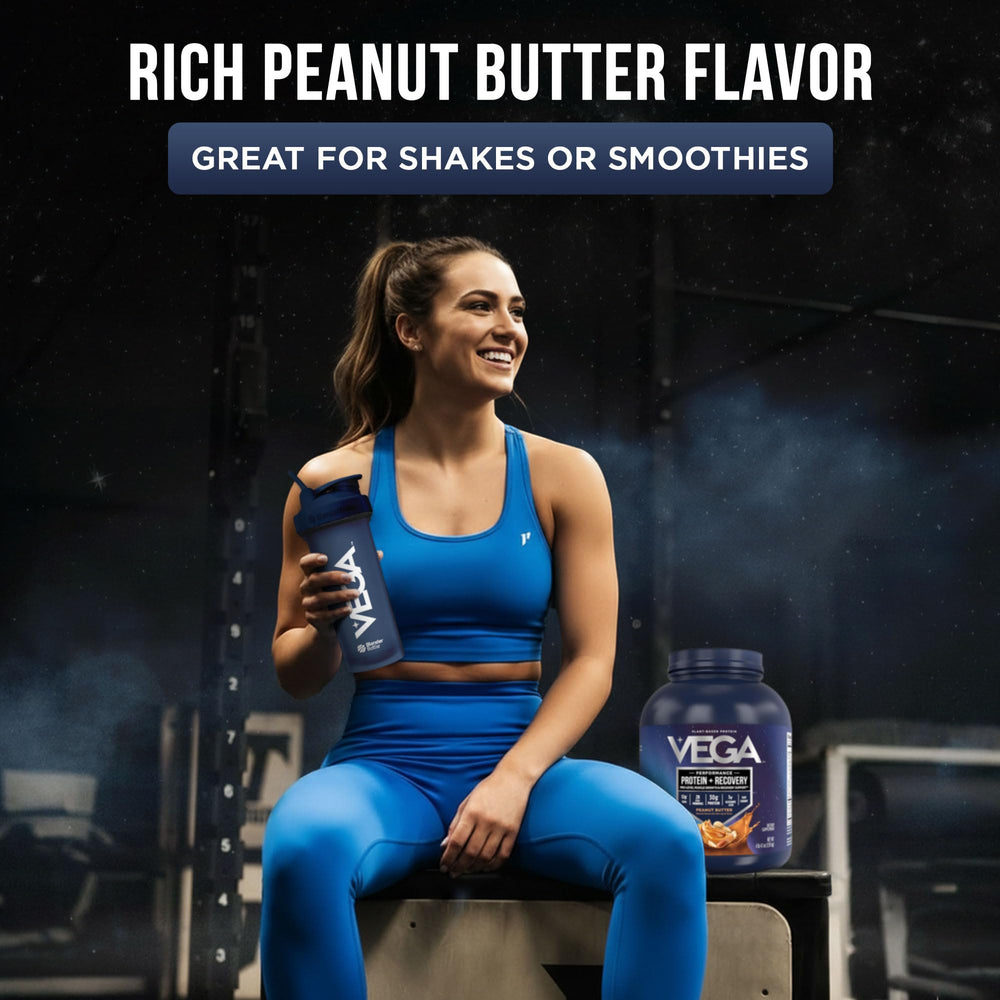 Vega Sport Mocha powder poured into a glass for a creamy morning boost.