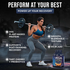 Vega Sport Vanilla powder shown for versatile daytime shakes.