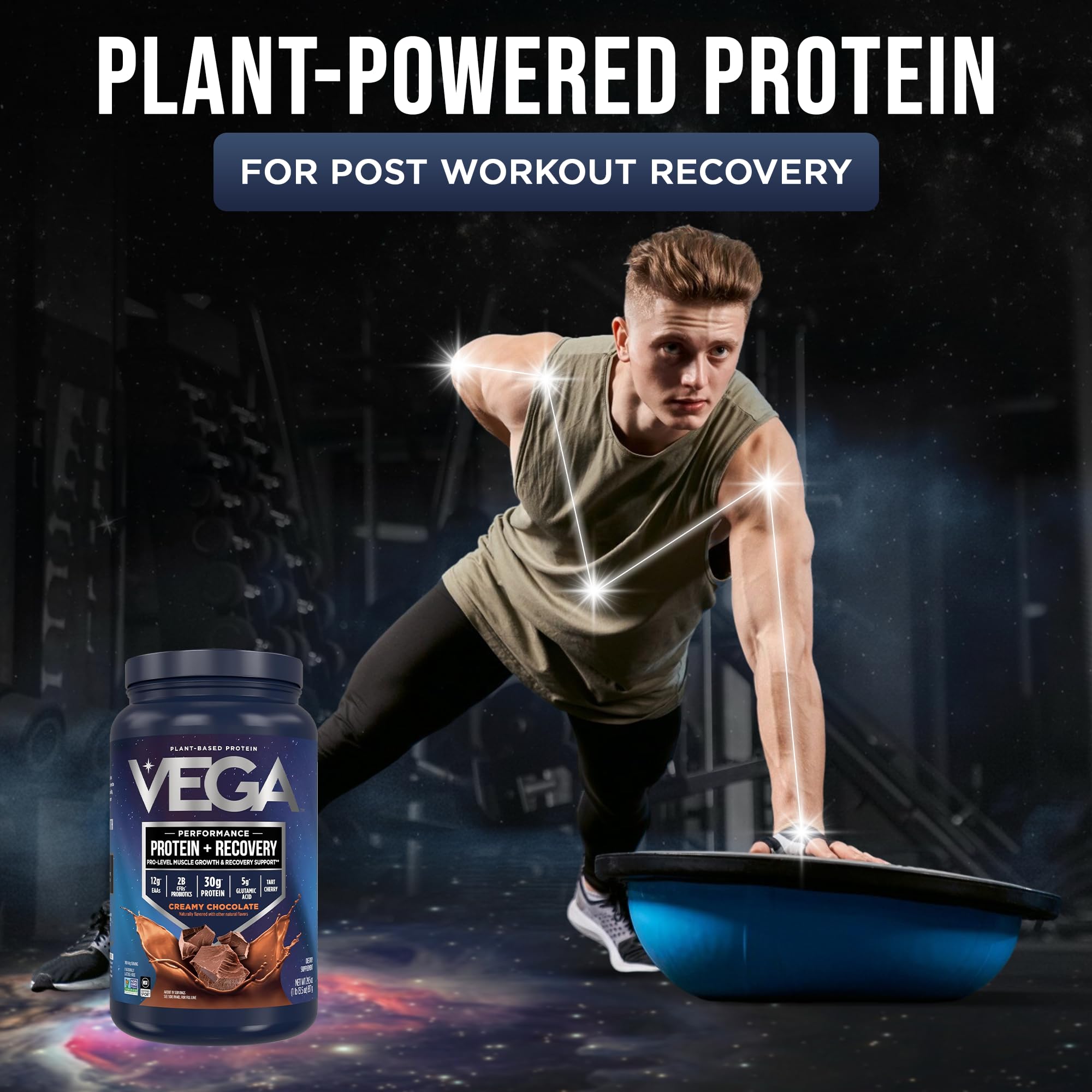 Vega Sport Vanilla tub ready for daily smoothies and quick meals