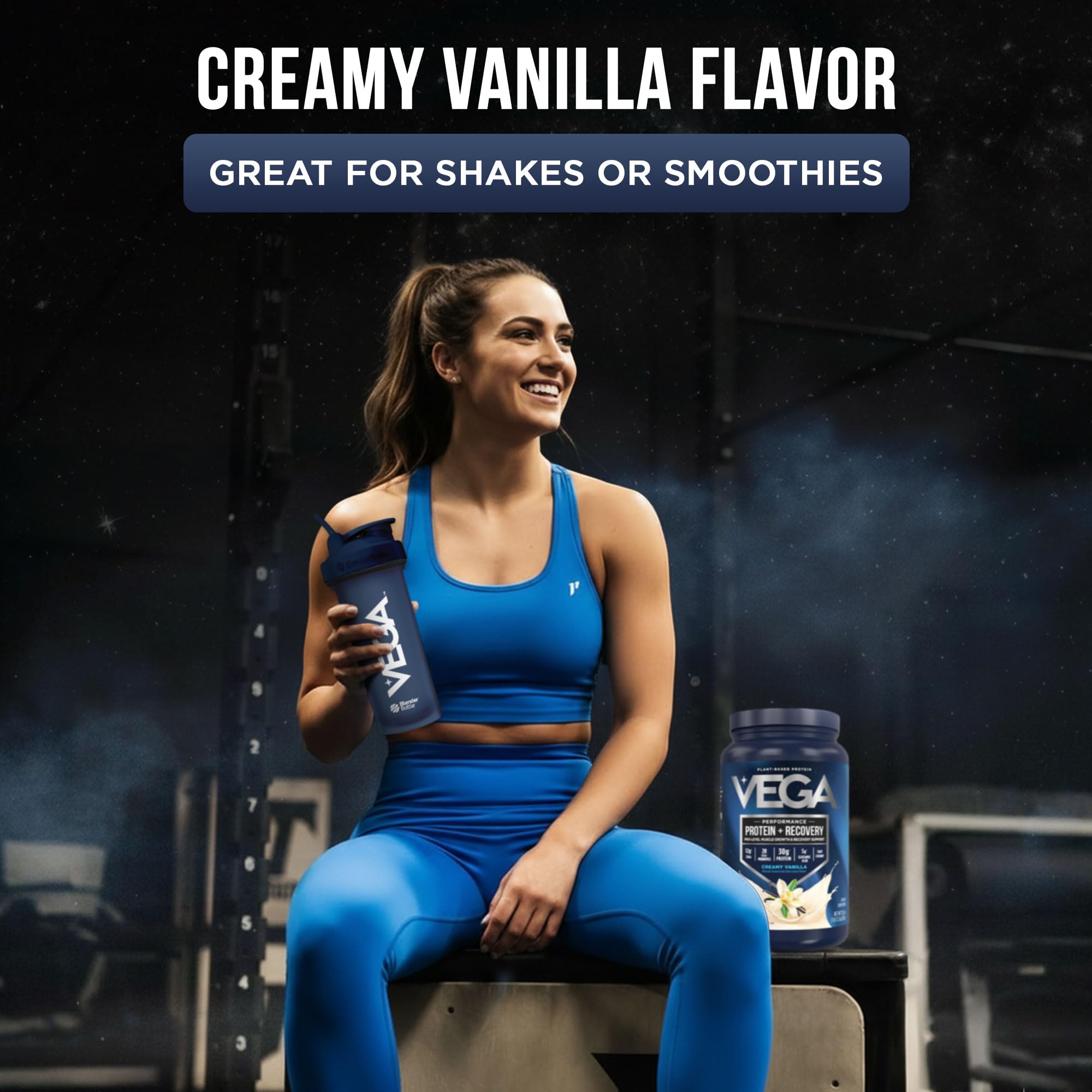 Vega tart cherry ingredient bottle suggests post-workout flavor ideas