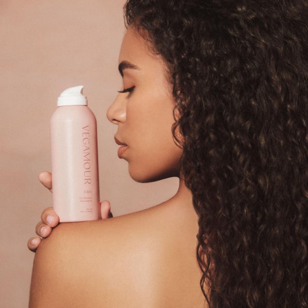Bergamot-scented VEGAMOUR GRO Dry Shampoo adds freshness with no residue