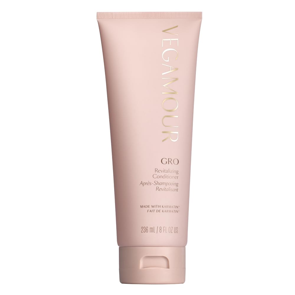 VEGAMOUR GRO Revitalizing Conditioner bottle highlights color-safe formula for thinning hair