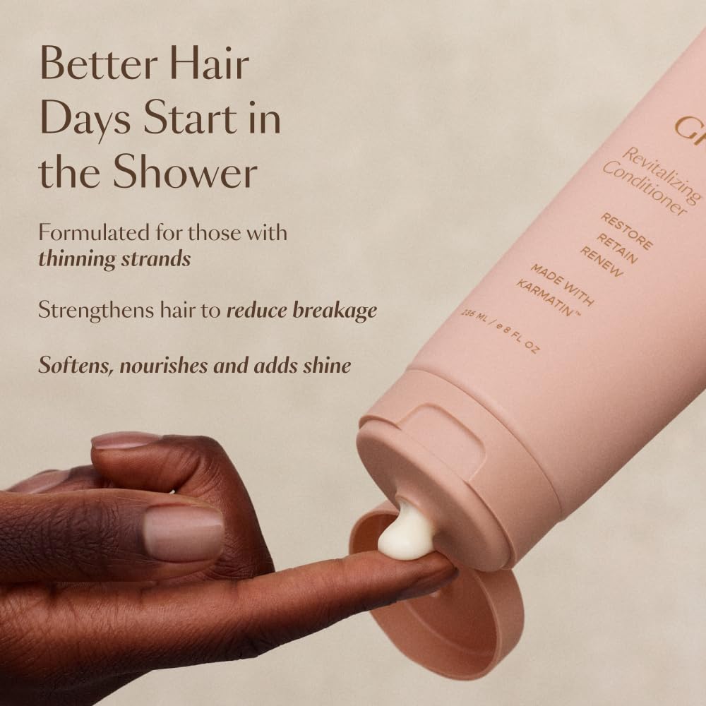 VEGAMOUR GRO Revitalizing Conditioner on damp hair ready for detangling.