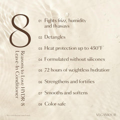 HYDR-8 leave-in spray close-up showing detangling action