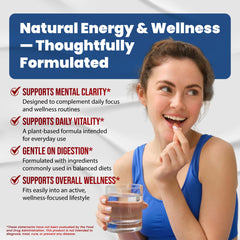 VEGATOT ingredients panel featuring ten mushroom species for overall wellness