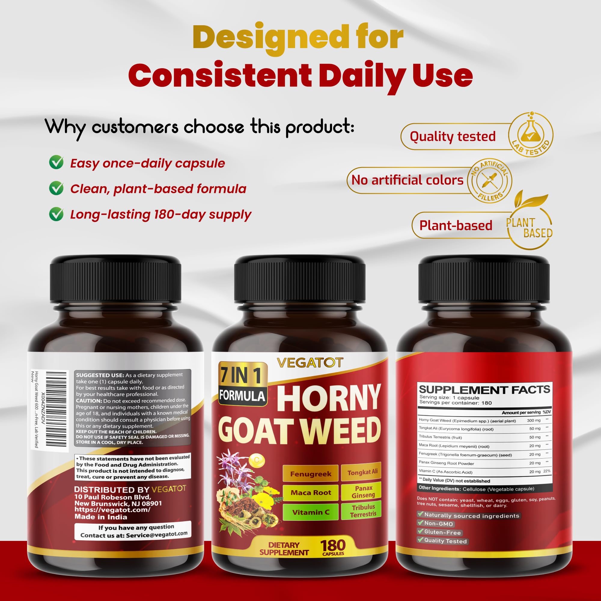VEGATOT GlucoSavior capsules in hand show portable daily dose.